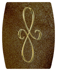 DAREC 601 GD SH BR Gold Scroll Shimmer Brown Background